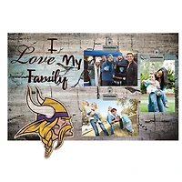 Minnesota Vikings 11" x 19" I Love My Family Clip Photo Frame