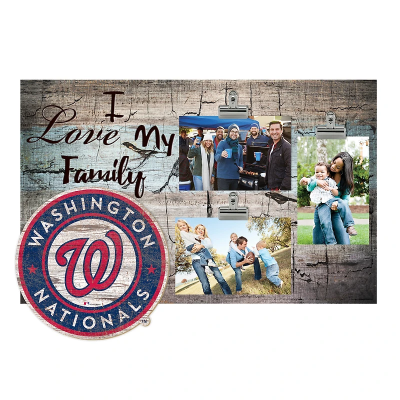 Washington Nationals 11" x 19" I Love My Family Clip Photo Frame