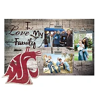 Washington State Cougars 11" x 19" I Love My Family Clip Photo Frame