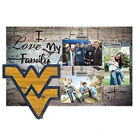 West Virginia Mountaineers 11" x 19" I Love My Family Clip Photo Frame