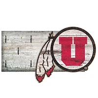 Utah Utes 6" x 12" Mounted Key Holder