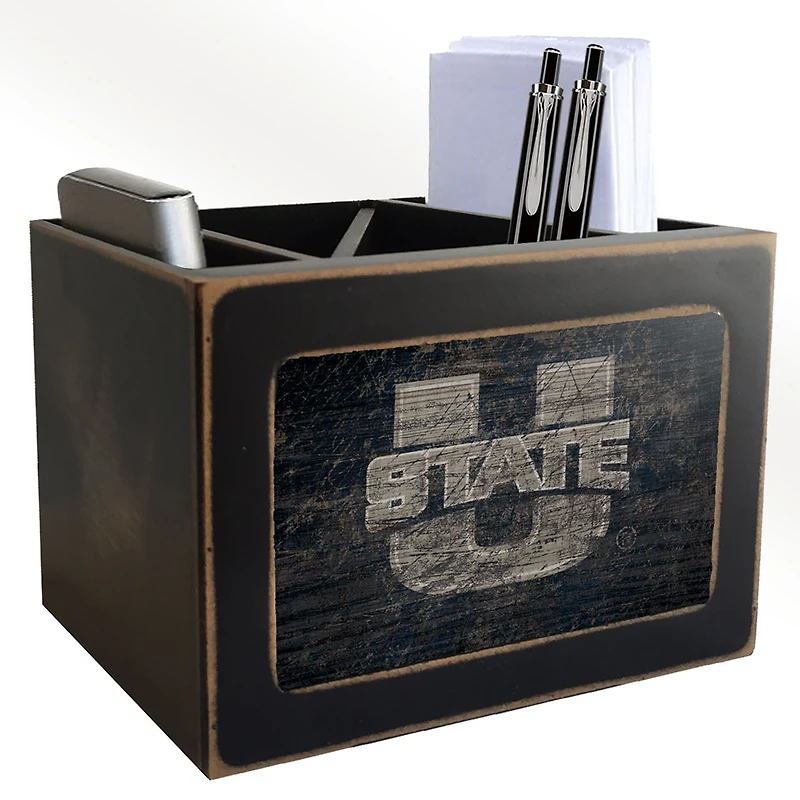 Utah State Aggies 6" x 12" Team Color Desktop Organizer