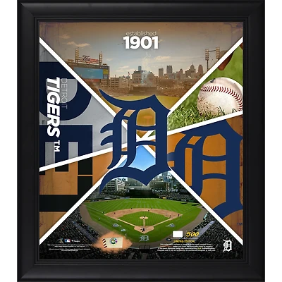 Detroit Tigers Framed 15" x 17" Team Impact Collage with a Piece of Game-Used Baseball - Limited Edition of 500