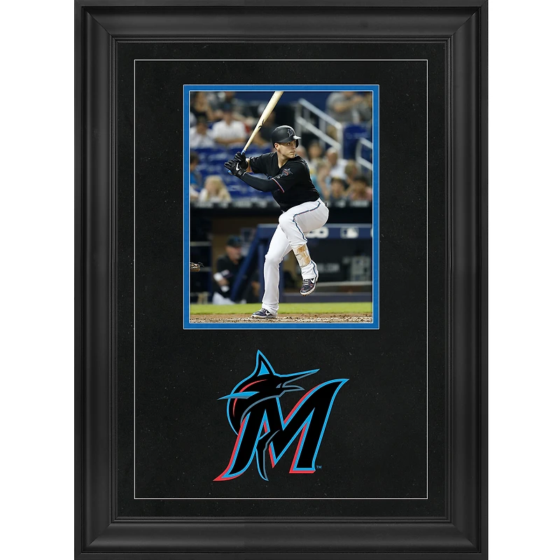Miami Marlins Deluxe Framed 8" x 10" Vertical Photograph Frame with Team Logo