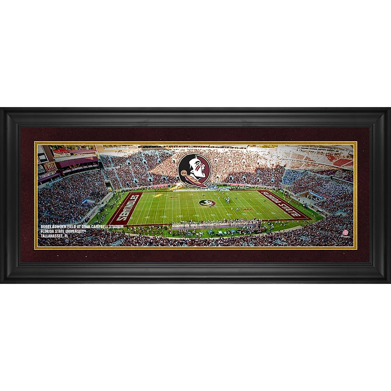 Florida State Seminoles Framed 10" x 30" Bobby Bowden Field at Doak Campbell Stadium Panoramic Photograph