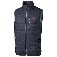 Men's Cutter & Buck Anthracite Ole Miss Rebels Big & Tall Full-Zip Collegiate Rainier Vest
