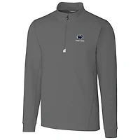 Men's Cutter & Buck Gray Penn State Nittany Lions Collegiate Big & Tall Traverse Half-Zip Jacket