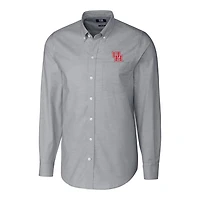 Men's Cutter & Buck Charcoal Houston Cougars Stretch Oxford Big & Tall Long Sleeve Button-Down Shirt