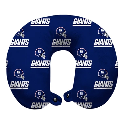 Blue New York Giants Polyester-Fill Travel Pillow