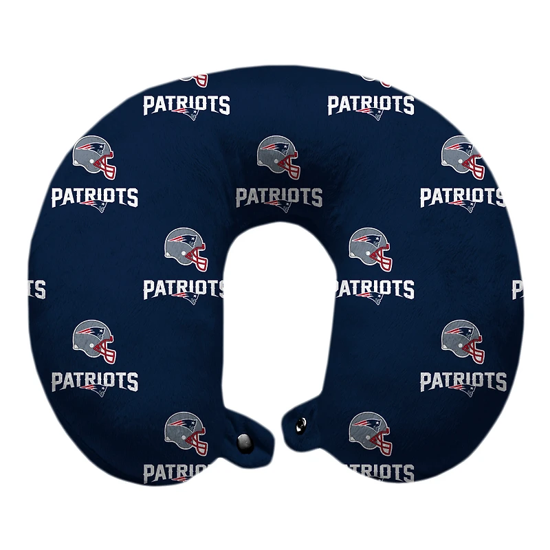 Navy New England Patriots Polyester-Fill Travel Pillow