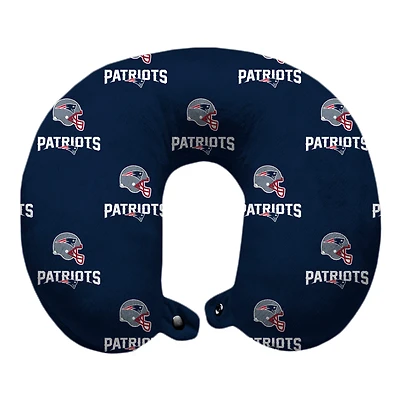 Navy New England Patriots Polyester-Fill Travel Pillow