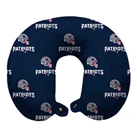 Navy New England Patriots Polyester-Fill Travel Pillow