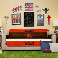 Brown Cleveland Browns Sofa Protector