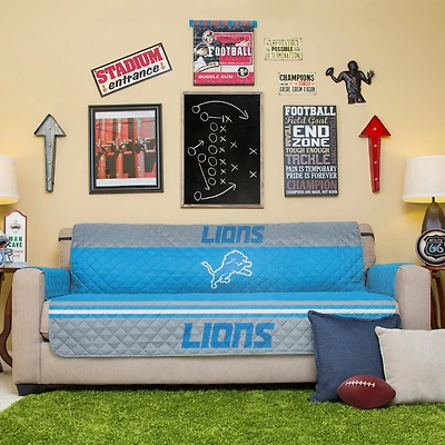 Blue Detroit Lions Sofa Protector