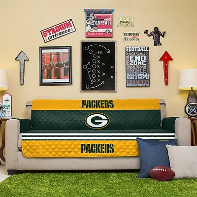 Green Green Bay Packers Sofa Protector