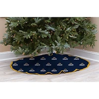 Navy LA Chargers Micro Plush Christmas Tree Skirt