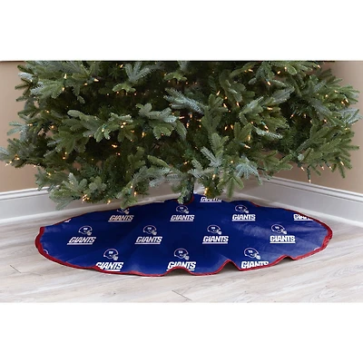Blue New York Giants Micro Plush Christmas Tree Skirt