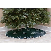 Green New York Jets Micro Plush Christmas Tree Skirt