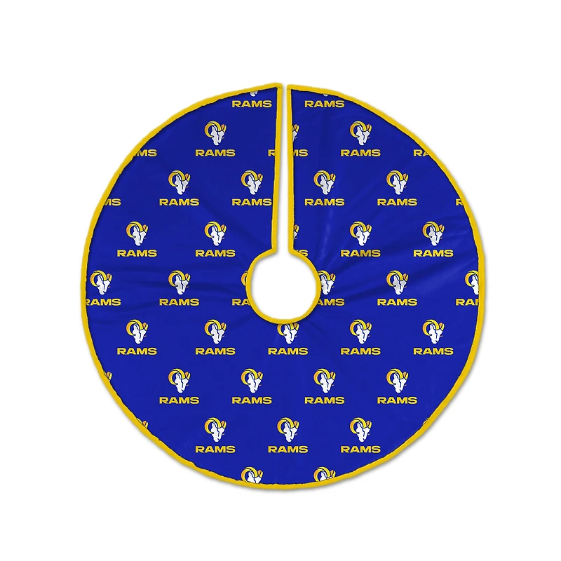 Navy LA Rams Micro Plush Christmas Tree Skirt