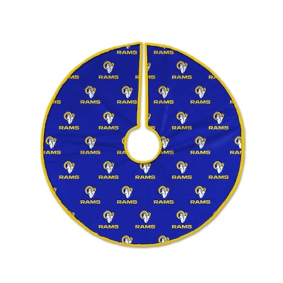 Navy LA Rams Micro Plush Christmas Tree Skirt