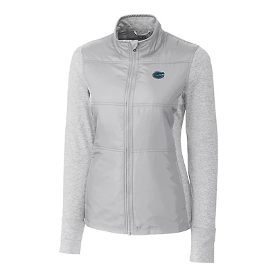 Women's Cutter & Buck Gray Florida Gators Stealth Full-Zip Jacket