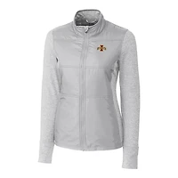 Women's Cutter & Buck Gray Iowa State Cyclones Stealth Full-Zip Jacket