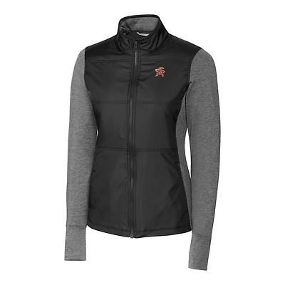 Women's Cutter & Buck Black Maryland Terrapins Stealth Full-Zip Jacket