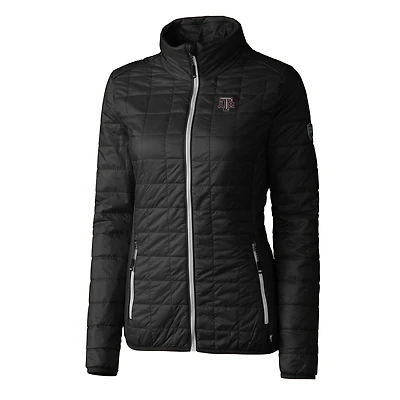 Women's Cutter & Buck Black Texas A&M Aggies Rainier Full-Zip Puffer Jacket
