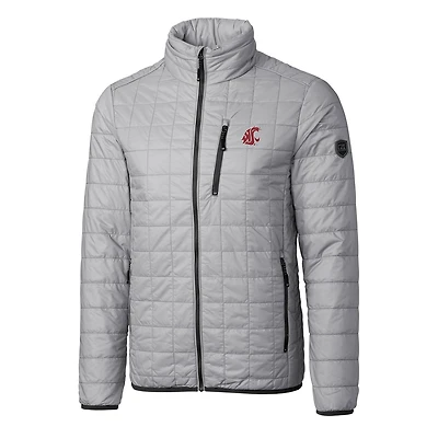 Men's Cutter & Buck Silver Washington State Cougars Rainier Full-Zip Jacket