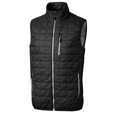 Men's Cutter & Buck Black Alabama Crimson Tide Rainier Full-Zip Vest