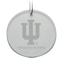 Indiana Hoosiers Round Crystal Personalized Ornament