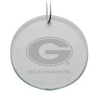 Georgia Bulldogs Round Crystal Personalized Ornament