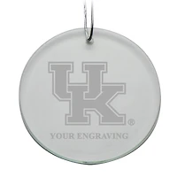 Kentucky Wildcats Round Crystal Personalized Ornament
