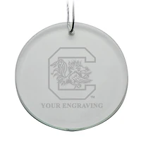 South Carolina Gamecocks Round Crystal Personalized Ornament