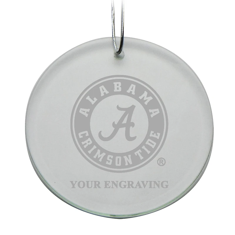 Alabama Crimson Tide Round Crystal Personalized Ornament
