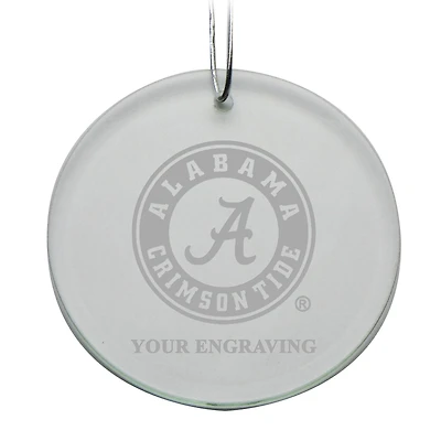Alabama Crimson Tide Round Crystal Personalized Ornament