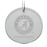 Alabama Crimson Tide Round Crystal Personalized Ornament