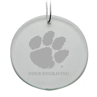 Clemson Tigers Round Crystal Personalized Ornament