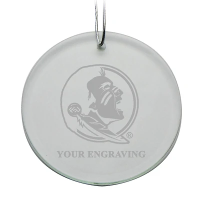Florida State Seminoles Round Crystal Personalized Ornament