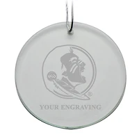 Florida State Seminoles Round Crystal Personalized Ornament