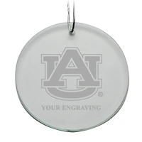 Auburn Tigers Round Crystal Personalized Ornament