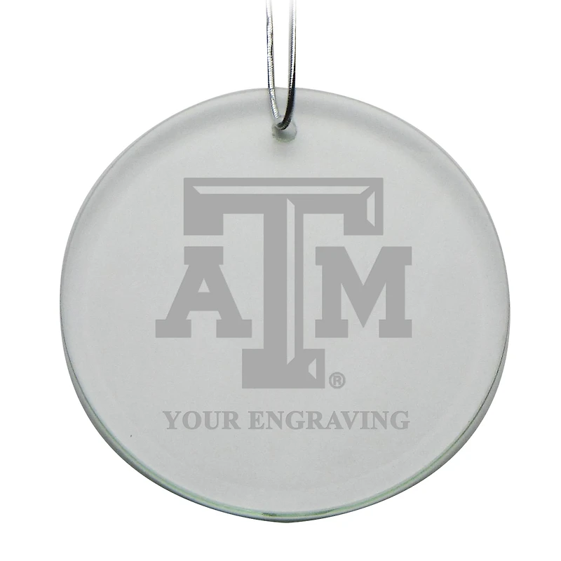 Texas A&M Aggies Round Crystal Personalized Ornament