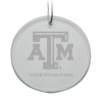 Texas A&M Aggies Round Crystal Personalized Ornament