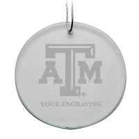 Texas A&M Aggies Round Crystal Personalized Ornament