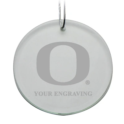 Oregon Ducks Round Crystal Personalized Ornament