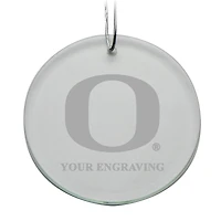 Oregon Ducks Round Crystal Personalized Ornament