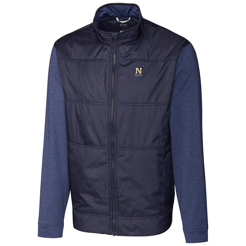 Men's Cutter & Buck Navy Navy Midshipmen Stealth Full-Zip Jacket