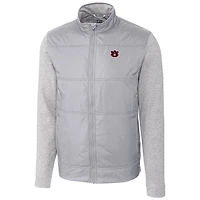 Men's Cutter & Buck Silver Auburn Tigers Stealth Full-Zip Jacket
