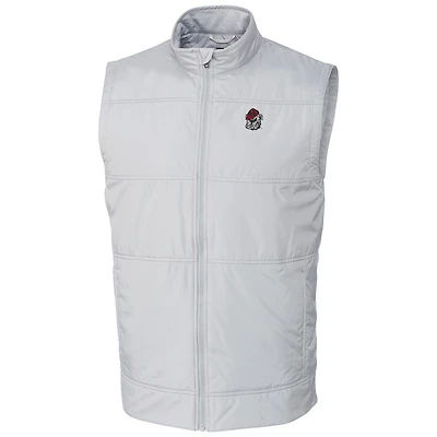 Men's Cutter & Buck  Silver Georgia Bulldogs Stealth Full-Zip Vest