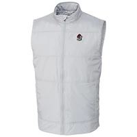 Men's Cutter & Buck  Silver Georgia Bulldogs Stealth Full-Zip Vest